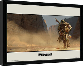 Framed poster Star Wars: The Mandalorian - Walk