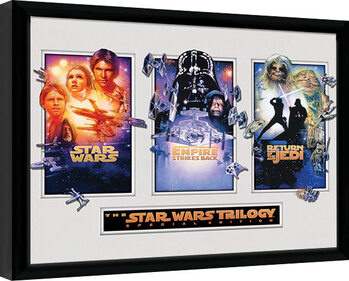 Framed Poster Star Wars - Trilogy