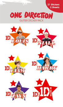 Stickers ONE DIRECTION - stars with glitter