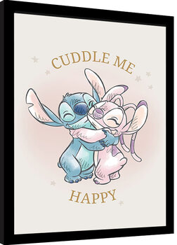 Рамкиран плакат Stitch - Cuddle Me