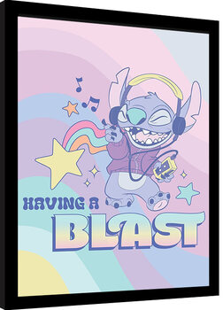 Рамкиран плакат Stitch - Having a Blast
