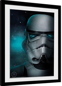 Poster emoldurado Stormtrooper - Helmet
