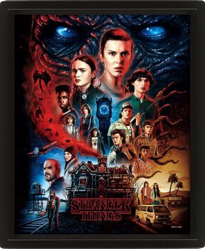 Πλαισιωμένη 3D αφίσα Stranger Things 4 - Vecna