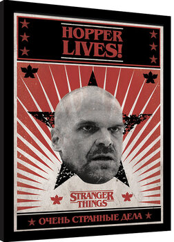 Poster emoldurado Stranger Things - Hopper Lives