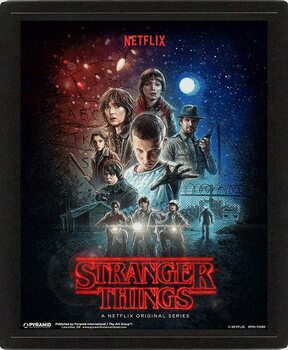 Πλαισιωμένη 3D αφίσα Stranger Things - One Sheet