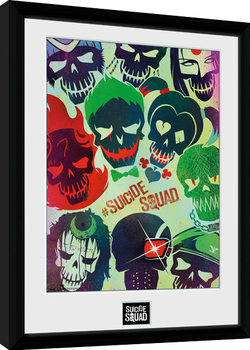 Framed Poster Suicide Squad - Skulls