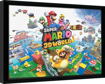 Uokvireni poster Super Mario - 3D World