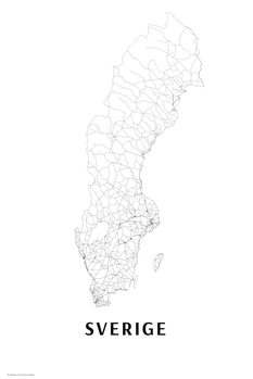 Slika na platnu Sweden black & white