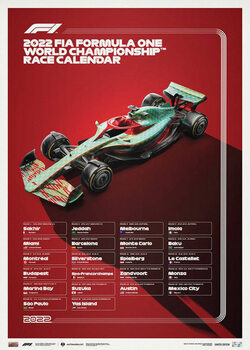 Taidejuliste 2022 Fia Formula 1® World Championship Race Calendar - Limited Edition