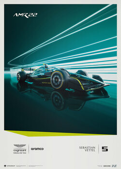 Taidejuliste Aston Martin Aramco Cognizant Formula 1 Team - Sebastian Vettel - 2022 - Limited Edition