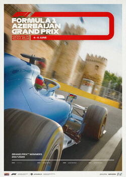 Taidejuliste Formula 1 Azerbaijan Grand Prix 2021 - Limited Edition