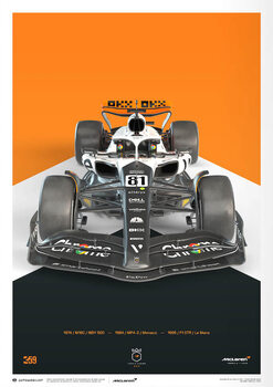 Taidejuliste Mclaren Formula 1 Team - Oscar Piastri - the Triple Crown Livery - 60th Anniversary - 2023