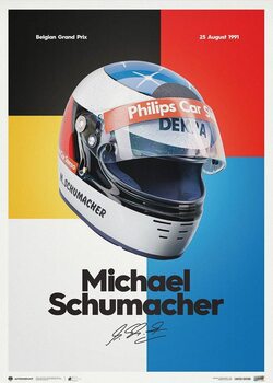 Taidejuliste Michael Schumacher - Helmet - 1991