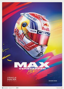 Taidejuliste Oracle Red Bull Racing - Max Verstappen - Helmet - 2023