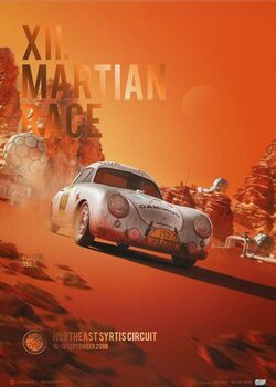 Taidejuliste Porsche 356 SL - Future - XII. Martian Race - 2096