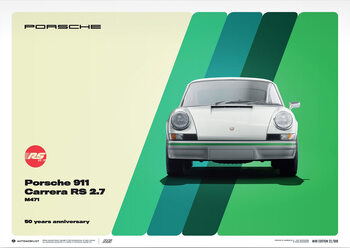 Taidejuliste Porsche 911 Carrera RS 2.7 - 50th Anniversary - 1973 - White