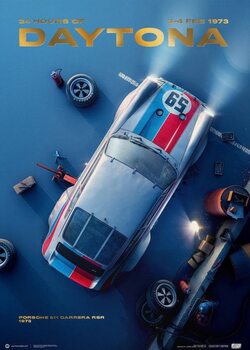 Taidejuliste Porsche 911 Carrera RSR - 24H of Daytona - 1973