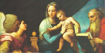 Raphael Sanzio - Madonna of the Fish - Madonna with the Fish, 1514 (part) Taidejuliste