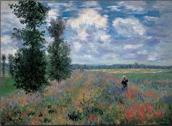 The Poppy Field in Summer near Argenteuil Taidejuliste