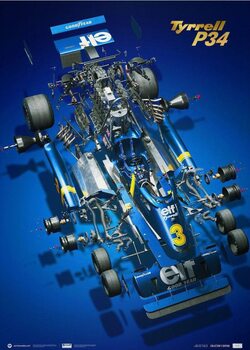 Taidejuliste Tyrrell P34 - The Joy of Six Wheels