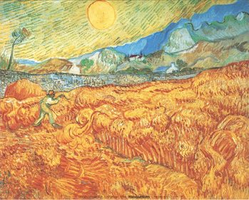 Wheat Field with Reaper, 1889 Taidejuliste