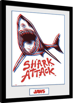 Kehystetty juliste Tappajahai - Shark Attack