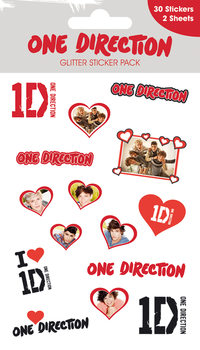 ONE DIRECTION - hearts with glitter Vinyylitarra