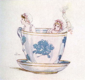 Tela 'A calm in a  tea-cup' by Kate Greenaway