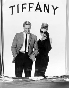 Tela George Peppard And Audrey Hepburn, Breakfast At Tiffany'S 1961 Directed By Blake Edwards