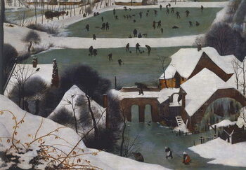 Tela Hunters in snow, 1565, detail