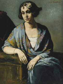 Tela Jeune Fille Accoudee, 1928