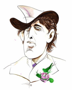 Tela Oscar Wilde - caricature of Irish writer
