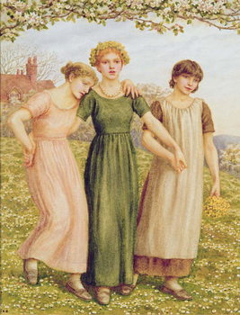 Tela Three Young Girls, 19th century