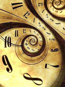 Quadro em tela Abstract Time Background