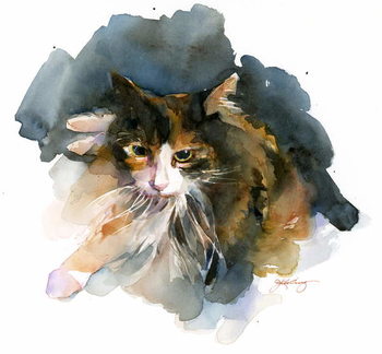 Quadro em tela Calico Cat, 2015,