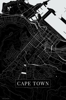 Quadro em tela Cape Town black