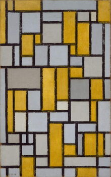 Quadro em tela Composition with Grid 1
