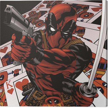 Quadro em tela Deadpool - Cards