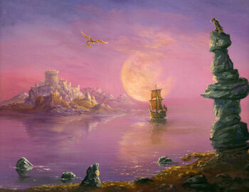 Quadro em tela Fairy Moon