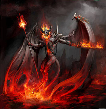 Quadro em tela fire lord