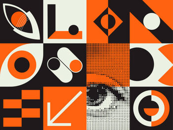 Quadro em tela Geometrical pattern composition background, ready to