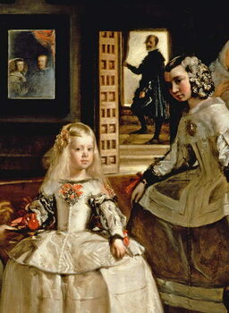 Quadro em tela Las Meninas, detail of the Infanta Margarita and her maid, 1656 (oil on canvas)