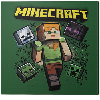 Quadro em tela Minecraft - Alex