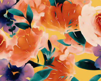 Quadro em tela Modern Blooms