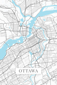 Quadro em tela Ottawa white