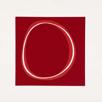 Quadro em tela Red Circle