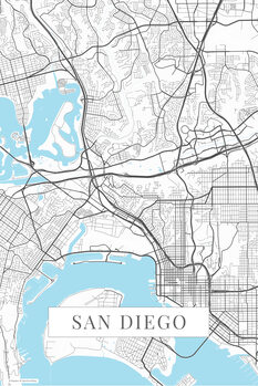 Quadro em tela San Diego white