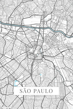 Quadro em tela Sao Paulo white