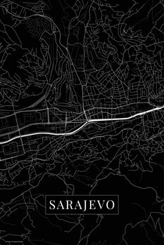 Quadro em tela Sarajevo black
