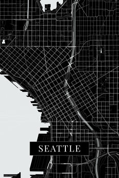 Quadro em tela Seattle black